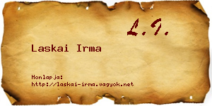 Laskai Irma névjegykártya
